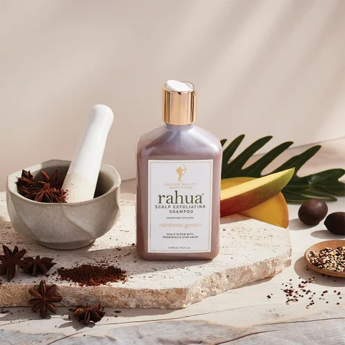 Vista 2 de Rahua Recambio de champú exfoliante para el cuero cabelludo, vegano, limpia suavemente el cuero cabelludo y elimina la acumulación, fórmula botánica