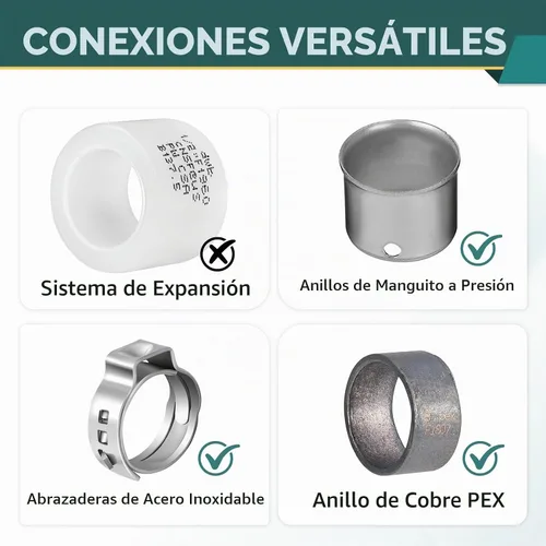 Vista 4 de Paquete de 5 accesorios Niikappu PEX 1/2" PEX x 1/2" macho NPT adaptador de codo