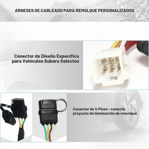 Vista 7 de MECMO Arnés de cableado de remolque de 4 pines para Subaru Forester 1998-2008, Outback 2000-2009, Tribeca 2008-2014, B9 Tribeca 2006-2007, Subaru