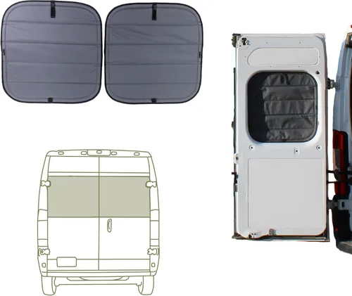 Vista 13 de VanEssential Cubierta Aislante con Oscurecimiento Total para Ventana de Tripulación Diseñada para RAM Promaster Marco de Ventana de Metal Desnudo