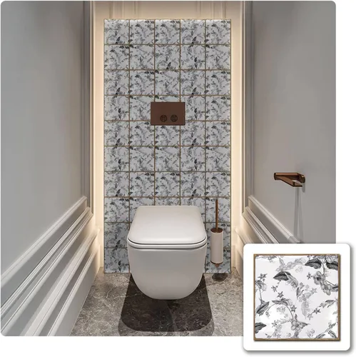 Vista 23 de Alwayspon Vinilo adhesivo efecto piedra, pegatinas para azulejos de pared autoadhesivas, protector antisalpicaduras para cocina y baño, T026