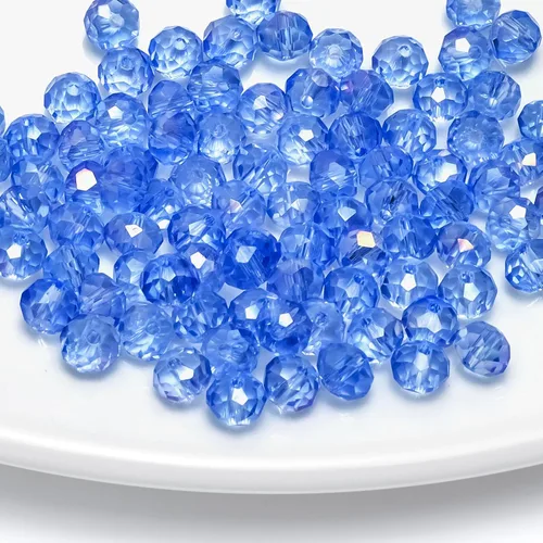 Vista 27 de 246 cuentas de cristal redondas de 0.118 pulgadas (0.118 in) con múltiples facetas sueltas espaciadoras de cristal para hacer joyas, pulseras