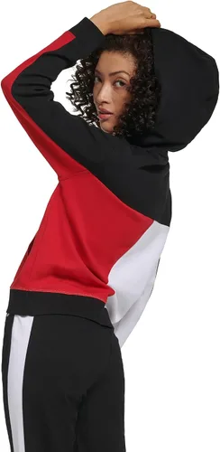 Vista 3 de Tommy Hilfiger Sudadera con capucha de forro polar suave y cómoda con bloques de color para mujer