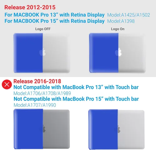 Vista 116 de IBENZER - Compatible con Funda para MacBook Pro de 13 Pulgadas 2015 2014 2013 Finales 2012 A1502 A1425, Carcasa Rígida con Cubierta para Teclado