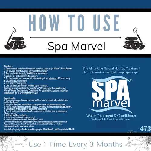 Vista 4 de Spa Marvel - Tratamiento y acondicionador más esponja absorbente de aceite para bañera de hidromasaje, 1 paquete