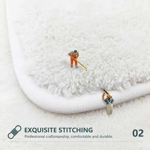 Vista 5 de APROPHIC Alfombras de baño bohemias de 17 x 24 pulgadas para decoración de baño, tapete de baño antideslizante de microfibra de felpa absorbente