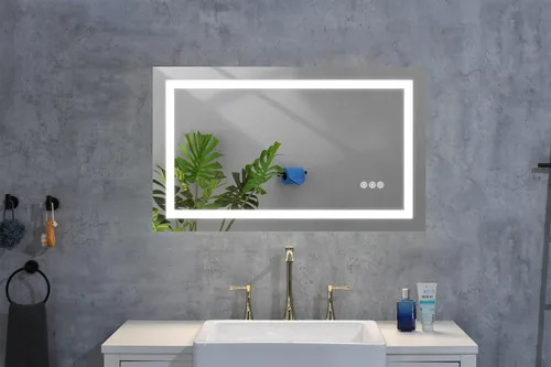 Vista 5 de 40 x 26 luces LED espejo montado en la pared para baño con alto lumen+antivaho control por separado + función de atenuación