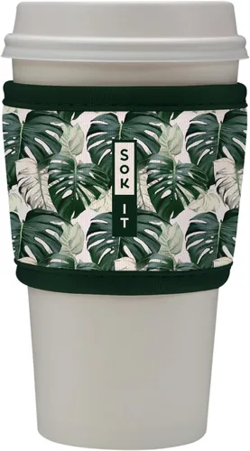 Vista 34 de Sok It HotSok Coffee & Tea - Funda de neopreno con aislamiento reutilizable (floral abstracto)