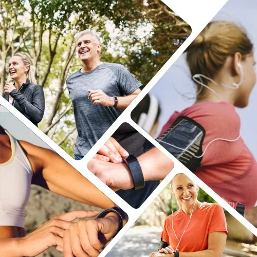 Vista 5 de Rastreador de entrenamiento Zuru, con presión arterial y monitor de sueño, 10 modos de deporte, impermeable, con podómetro, unisex, Negro