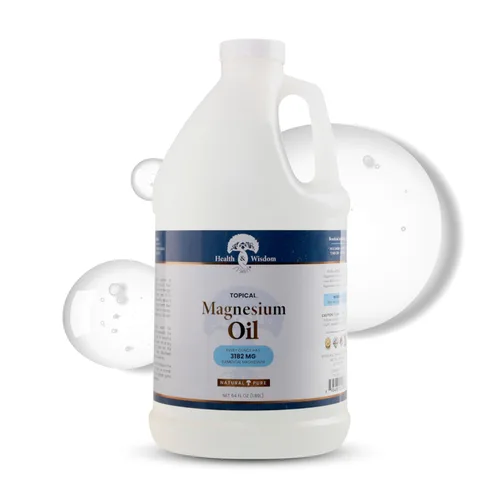 Vista 7 de Health & Wisdom Aceite de magnesio puro con aloe vera, alivio tópico muscular y articular, hidratante natural y puro para la piel, absorción