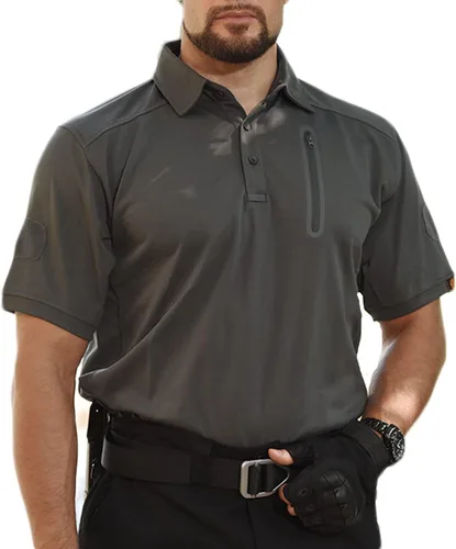 Vista 7 de HARGLESMAN Polo táctico de manga corta para hombre (S-3XL)