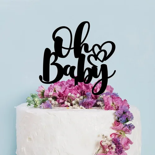 Vista 3 de Decoración divertida para tartas de bautismo para baby shower, para recién nacidos, decoración de pastel y cupcake, decoración divertida para niños
