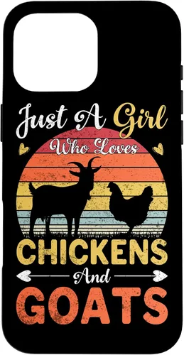 Vista 19 de Funda de regalo vintage con texto en inglés «Just A Girl Who Loves Chickens and Goats Farmer» para iPhone 17