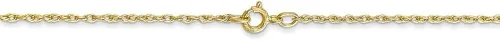 Vista 4 de Collar de cadena de cuerda de bebé de oro amarillo de 10 quilates 0315in