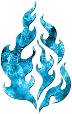 Vista 16 de Fire Flames Art - Vinilo adhesivo de 5.75 x 9.25 pulgadas, color rojo