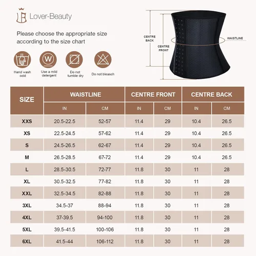 Vista 6 de Lover-Beauty Entrenador de cintura para mujer, corsés de látex, faja de entrenamiento, reloj de arena
