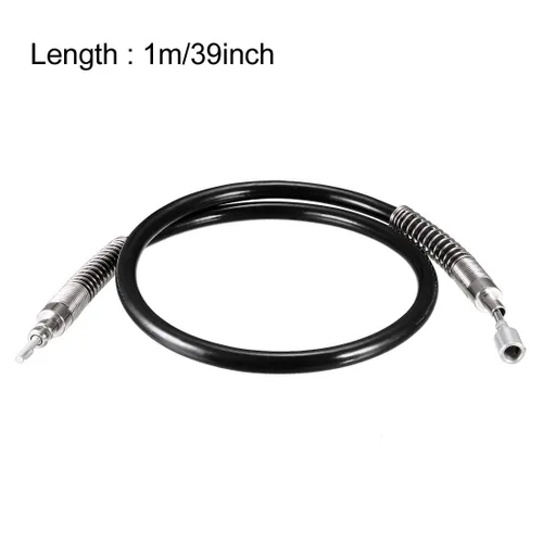 Vista 2 de uxcell Herramienta giratoria de eje flexible, accesorio de eje flexible de 39 pulgadas de extensión de 0.315 in para prensa de taladro de banco