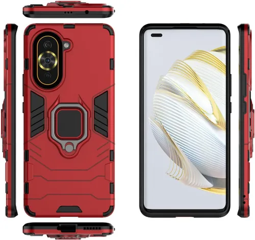 Vista 5 de Funda para Huawei Nova 10 Caso,Soporte de montaje magnético para coche Funda para Huawei Nova 10 NCO-AL00 Case Negro