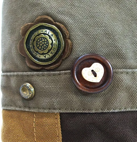 Vista 6 de Chala Patch - Bolso cruzado para mujer color oliva, talla única