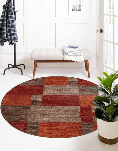 Vista 21 de Unique Loom - Alfombra de la colección Otoño Providence (rectangular de 2 x 3 pies 1 pulgada, azul grisáceo/marrón claro)