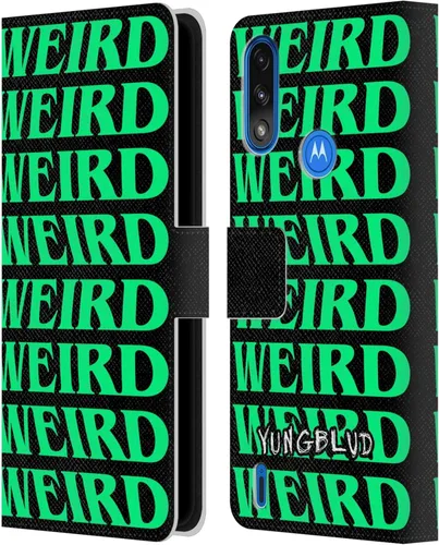 Vista 10 de Head Case Designs Officially Licensed Yungblud Face Graphics Leather Book Wallet Case Cover Compatible with Moto E7 Power/Moto E7i Power