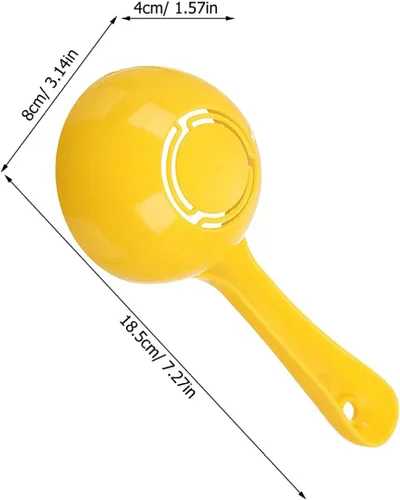 Vista 2 de Hemoton 2 piezas de plástico de paleta de arroz para servicio de alimentos, pala de arroz semicircular, pala de arroz antiadherente, espátula