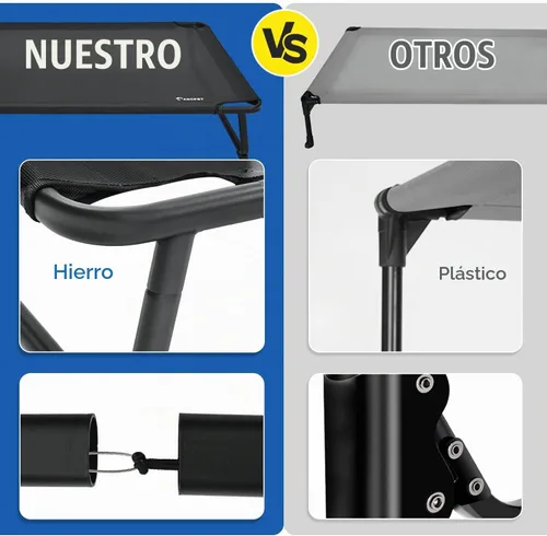 Vista 3 de ABCPET Cama elevada refrescante para perros, cama elevada para perros para exteriores, camas impermeables para mascotas, cuna estable y fácil