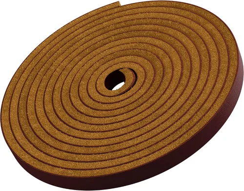 Vista 10 de TOFL Correas de cuero para manualidades y cordones de béisbol 2 piezas de 72 pulgadas de largo x 1/4 pulgadas de ancho x 1/8 pulgadas de grosor