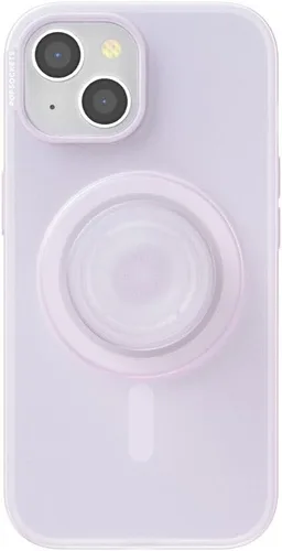 Vista 5 de PopSockets - Funda para iPhone 15 con agarre MagSafe, transparente Opalescente transparente