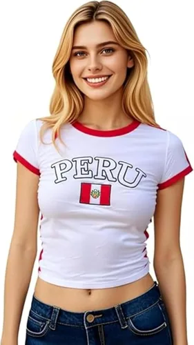 Vista 20 de Colombia Baby Tee Verano Crop Tops Y2k Ropa México Jersey 90s Graphic Tee 2000s Salir
