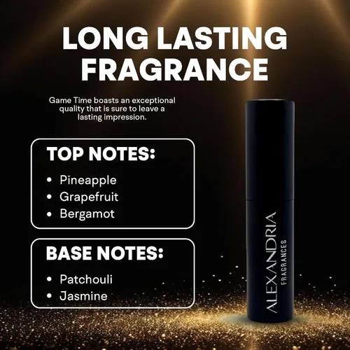 Vista 5 de Alexandria Fragrances Game Time Extrait de Parfum – Perfume de lujo de larga duración para hombres y mujeres – Fragancia unisex premium con notas