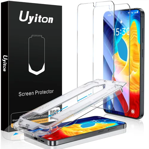Vista 31 de Uyiton UnBreak-Glass - Protector de pantalla para Samsung Galaxy S22, soporte ultrasónico de huellas dactilares, marco de alineación automática