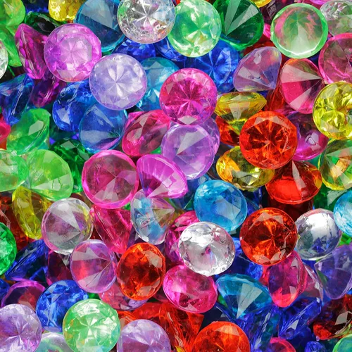Vista 5 de Entervending Gemas acrílicas - Paquete de 21.16 oz de joyas falsas, Plástico