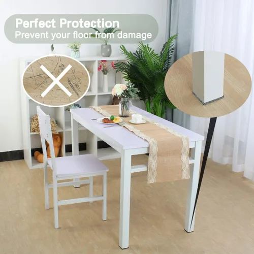 Vista 3 de uxcell 30pcs Muebles Almohadillas Cuadradas 1 1/2" Autoadherente Antiarañazos Antiarañazos Almohadillas de Fieltro Protector de Pisos Gris