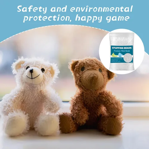 Vista 7 de Jmuiiu Cuentas de relleno prémium de 3.52 onzas, relleno para animales de peluche, cuentas rellenas con peso, bolitas de polietileno para bolsas