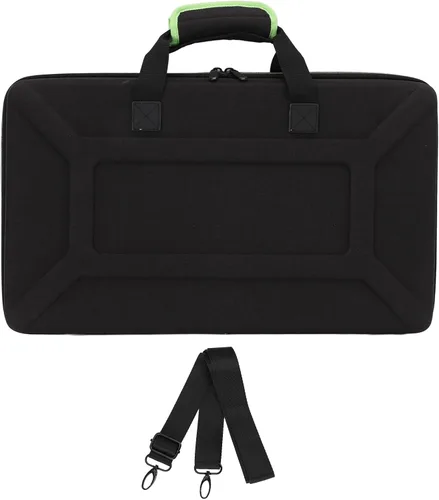 Vista 6 de Asixxsix Funda para controlador de DJ, EVA acolchada a prueba de arañazos con dos cremalleras de metal, funda rígida de EVA con compartimento