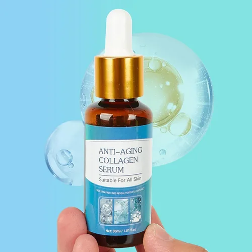 Vista 2 de Suero facial Olavita, suero facial de solución líquida, suero antienvejecimiento, gel de vitamina C, estiramiento facial antienvejecimiento, aumenta