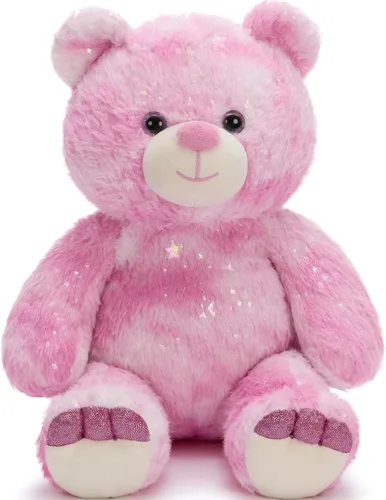 Vista 12 de Tezituor - Oso de peluche arcoíris de 13.78 pulgadas, suave oso de peluche teñido anudado, acogedor juguete de peluche abrazable para niños, novia