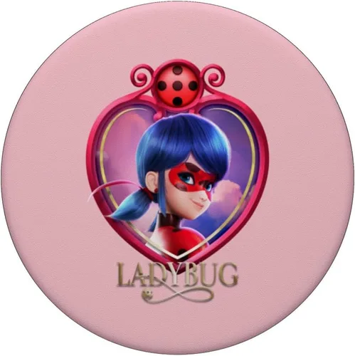 Vista 3 de Miraculous Ladybug The Movie LB Insignia Título PopSockets PopGrip intercambiable
