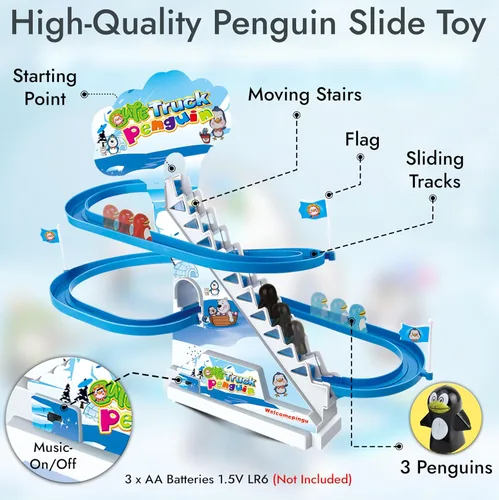 Vista 5 de Schylling Penguin Dash Juego de acción