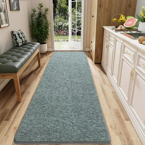Vista 42 de AROGAN Alfombra Shag de Pasillo de 2 x 4 pies para pasillos, alfombras lavables con espuma viscoelástica para dormitorio, entrada