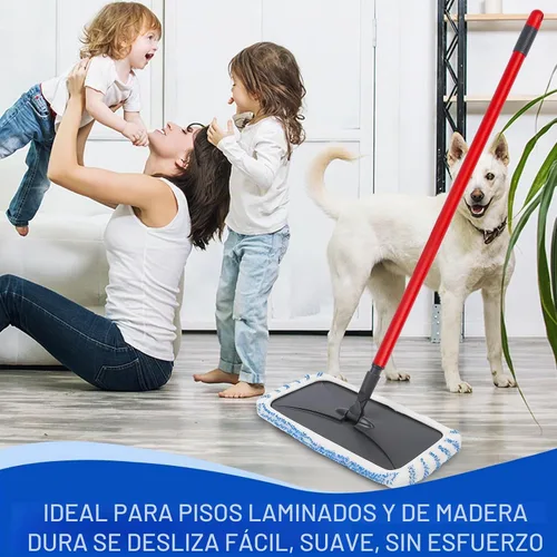Vista 7 de Paquete de 2 almohadillas de microfibra reutilizables, compatibles con trapeador plano Oceda de 15 x 8 pulgadas, uso húmedo y seco, limpieza