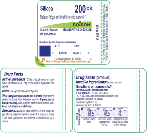 Vista 9 de Boiron Silicea 200Ck, medicina homeopática para la fatiga - 80 pastillas Gránulos homeopáticos de medicina única para la fatiga. Tamaño: 80