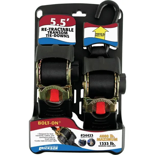 Vista 4 de Erickson 34423 Pro Series trinquete con correa de amarre retráctil de 2" x 5.5' (paquete por 2)