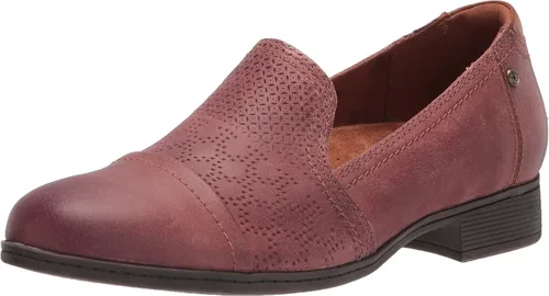 Vista 4 de Cobb Hill Crosbie - Mocasines sin cordones para mujer, Rojo, 7 ancho