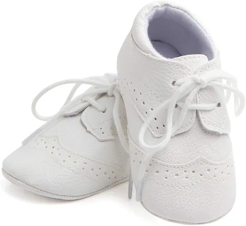 Vista 2 de Methee Zapatos para caminar para bebés y niñas, suela suave, antideslizantes, zapatos para primeros caminos, zapatos de cuna para recién nacidos