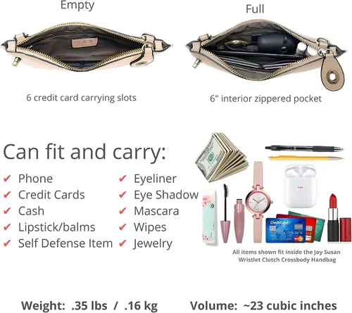 Vista 3 de joy susan Mini cruz para mujer bolso de mano de pulsera