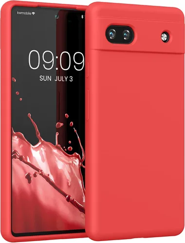 Vista 126 de kwmobile Funda Compatible con Google Pixel 6 Pro - Funda de teléfono de silicona TPU con acabado suave - Azul Arrecife