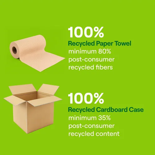 Vista 6 de Seventh Generation Toallas de papel sin blanquear, 100% papel reciclado, 6 unidades, paquete de 4