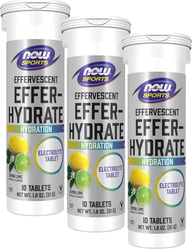 Vista 15 de NOW Foods Nutrición Deportiva, Effervescent Effervescente-Hydrate, Suplemento de electrolitos, Recuperación*, Limón Limón, 10 Tabletas